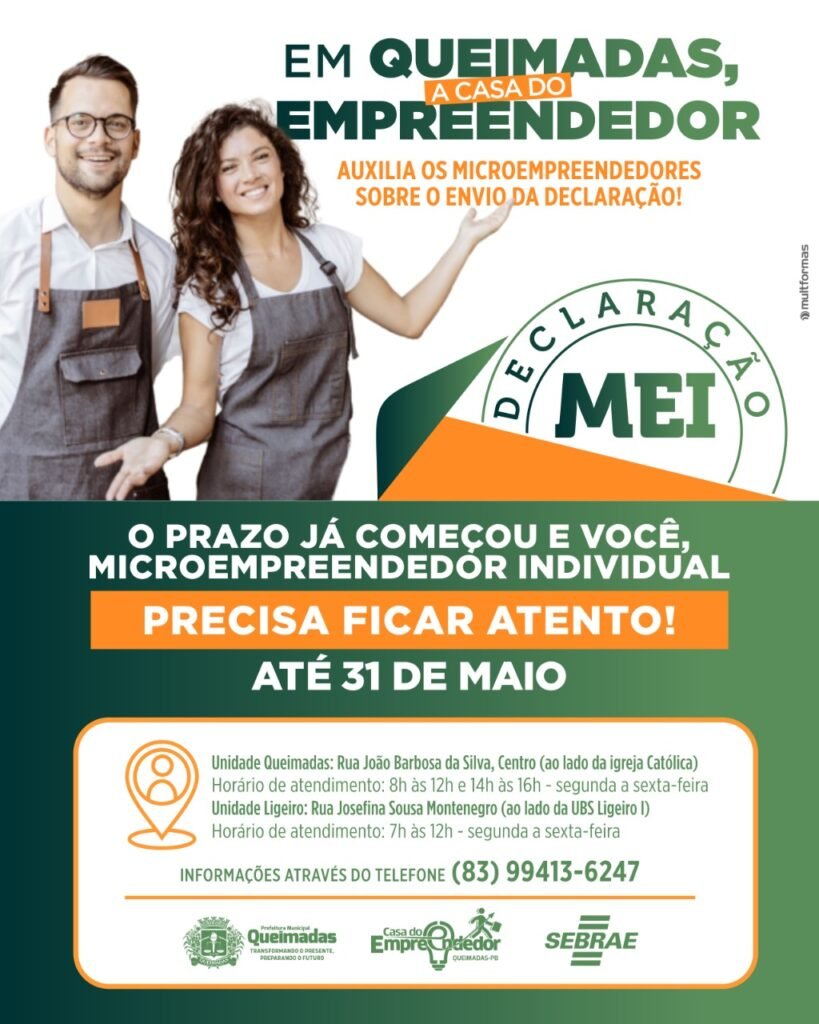 CASA DO EMPREENDEDOR DE QUEIMADAS AUXILIA OS MICROEMPREENDEDORES